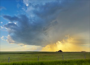 Gary Hart Photography: Farmhouse and Sun Rays, Alberta, Canada