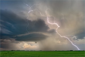 Gary Hart Photography: Diagonal Lightning Bolt, Alberta, Canada