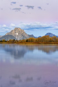 Gary Hart Photography: Pink Hour, Mount Moran Autumn Reflection, Oxbow Bend, Grand Teton NP