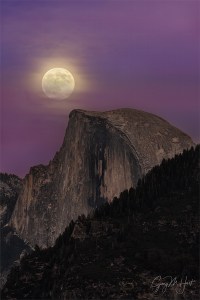 Gary Hart Photography: Moonrise Through the Clouds, Half Dome, Yosemite